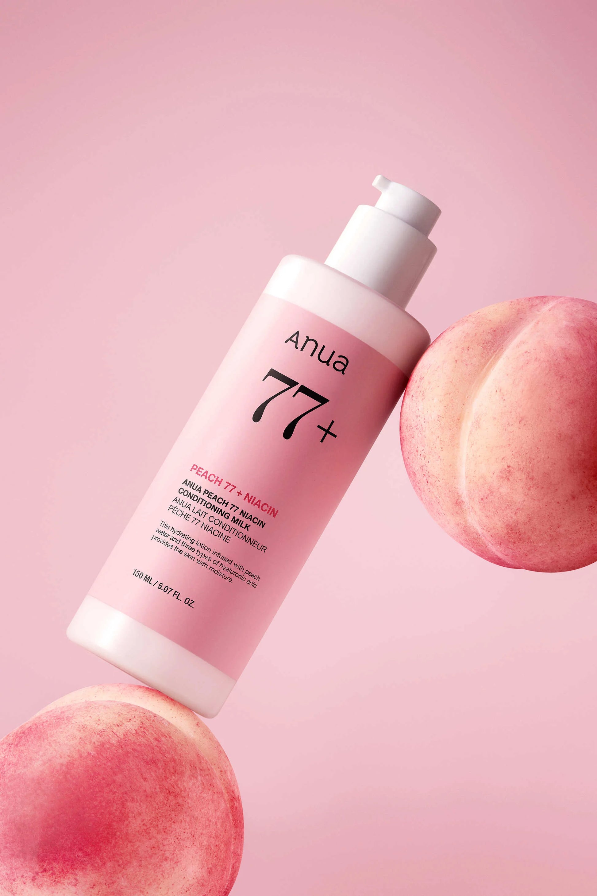 ANUA Peach 77 Niacin Conditioning Milk veido pienelis