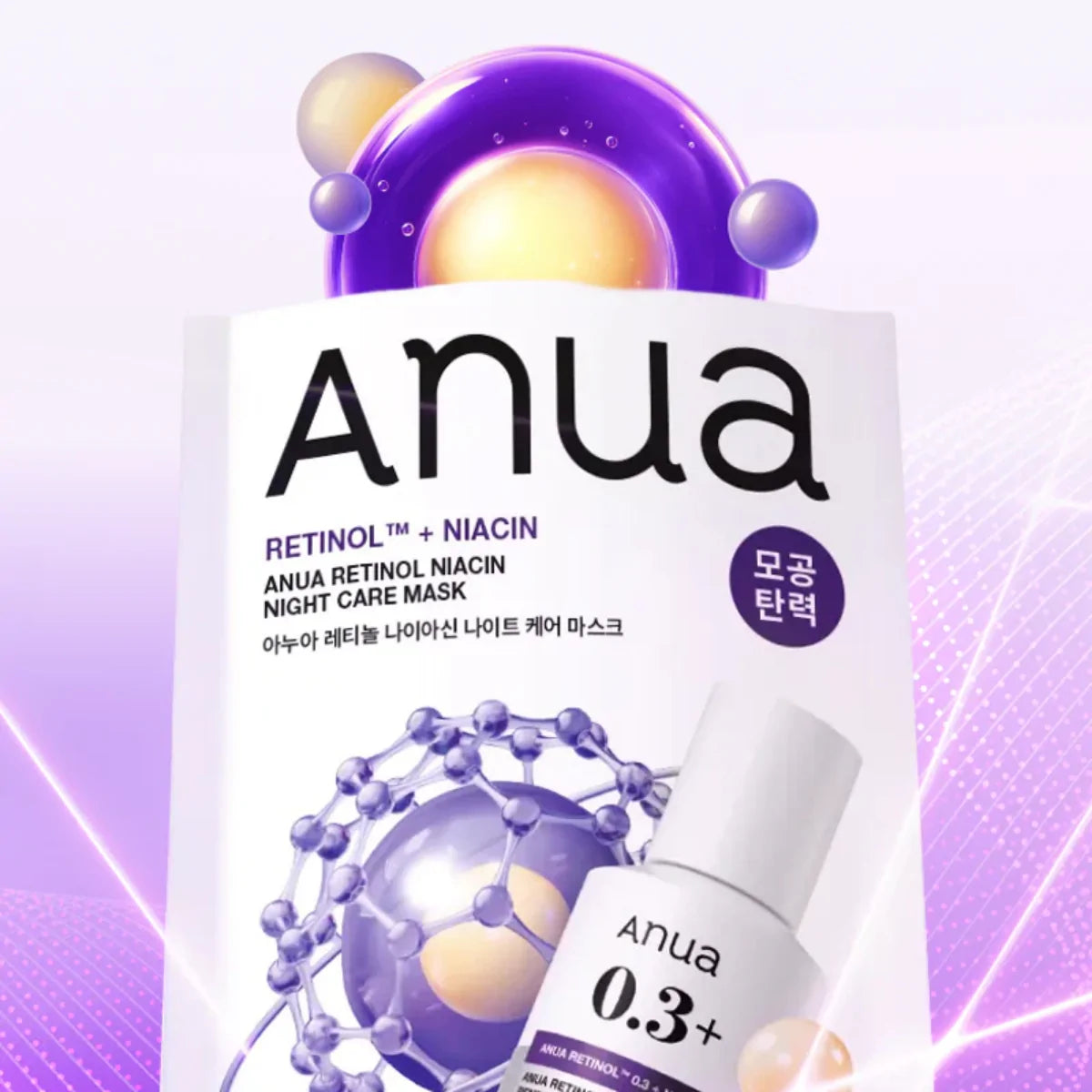 ANUA Retinol Niacin Night Care Mask lakštinė veido kaukė