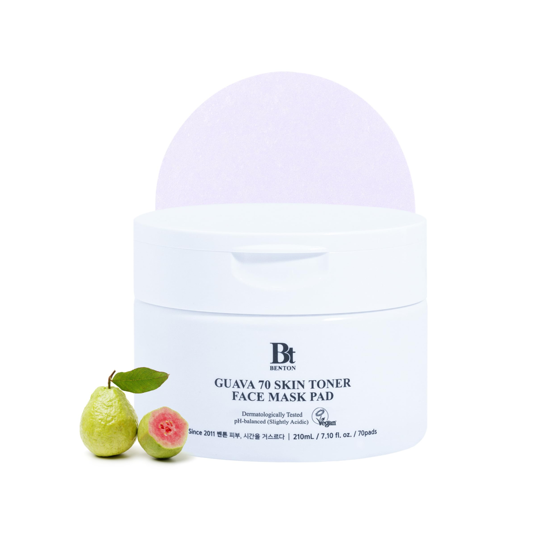BENTON Guava 70 Skin Toner Face Mask Pad veido padeliai