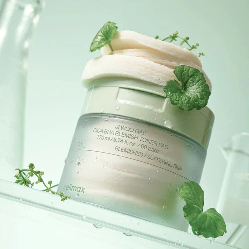 CELIMAX JI WOO GAE Cica BHA Blemish Toner Pad veido padeliai