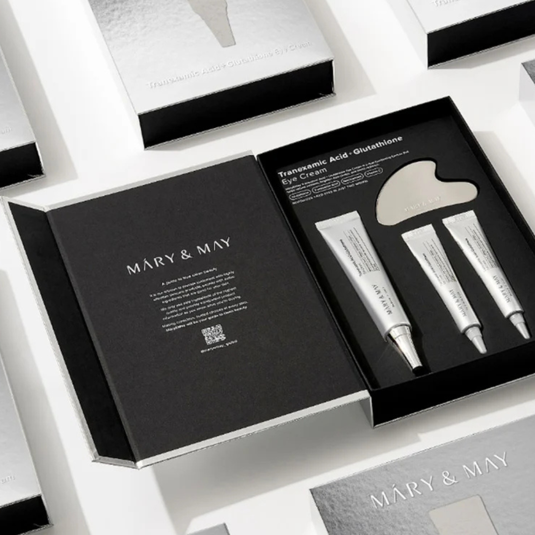 MARY&MAY Tranexamic Acid+Glutathione Eye Cream Kit Set rinkinys