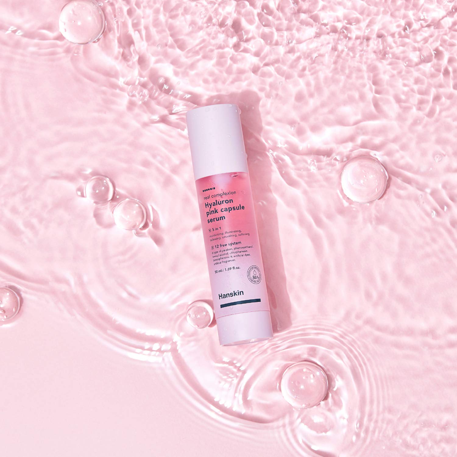 HANSKIN Real Complexion Hyaluron Pink Capsule Serum drėkinantis veido serumas