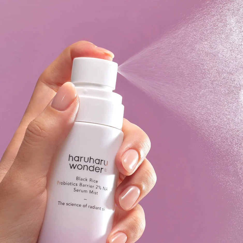 HARUHARU WONDER Black Rice Probiotics Barrier 2% NAD+ Serum Mist purškiamas veido serumas