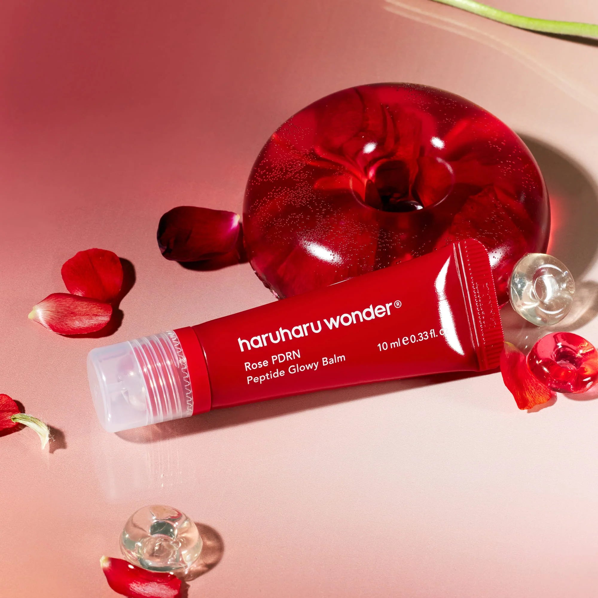 HARUHARU WONDER Rose PDRN Peptide Glowy Balm lūpų balzamas