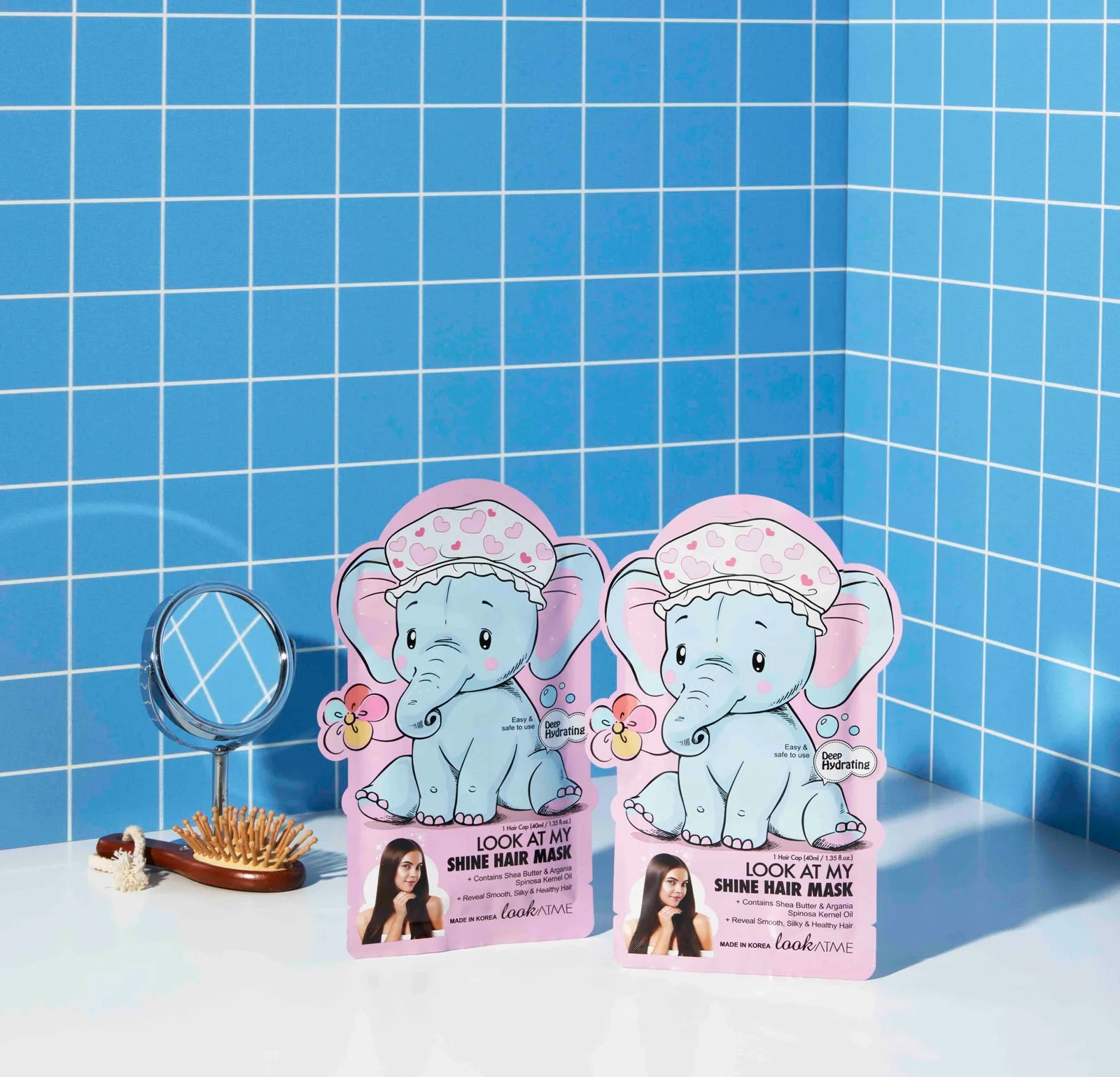 LOOK AT ME Look At My Shine Hair Mask plaukų kaukė kepuraitė