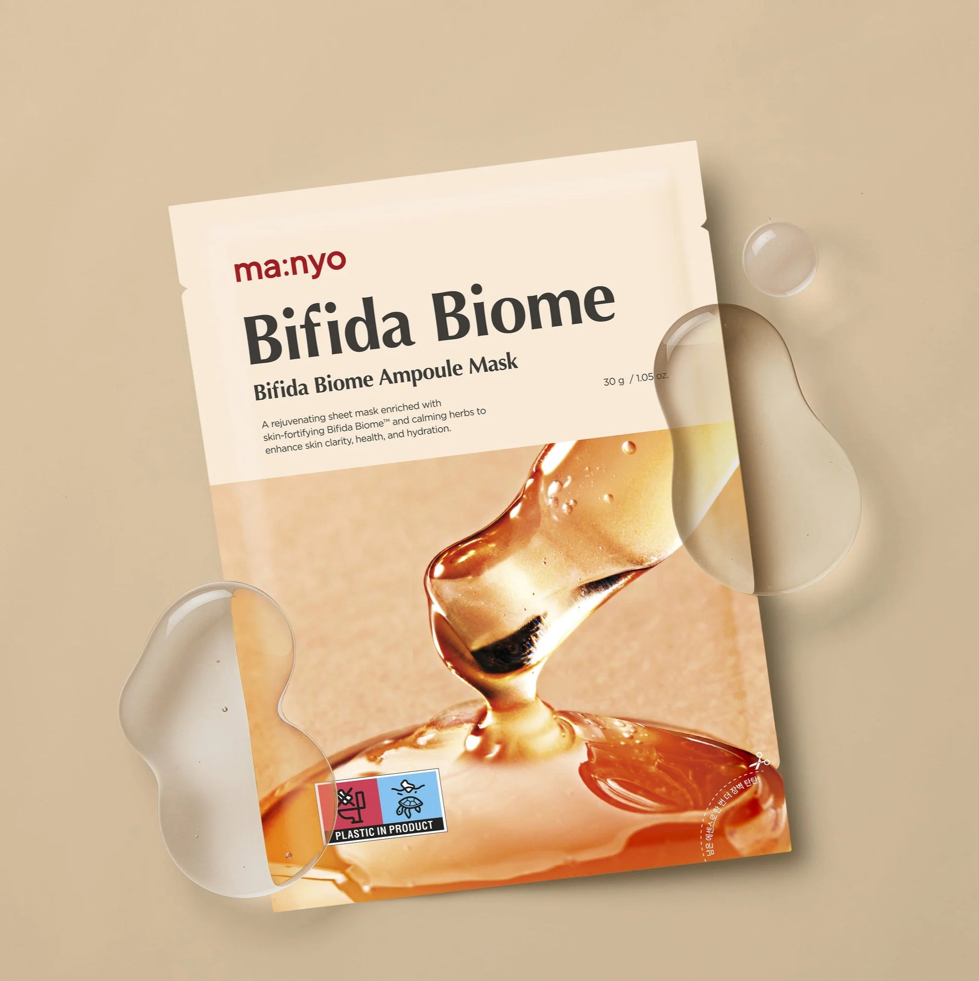 MANYO Bifida Biome Ampoule Mask lakštinė veido kaukė