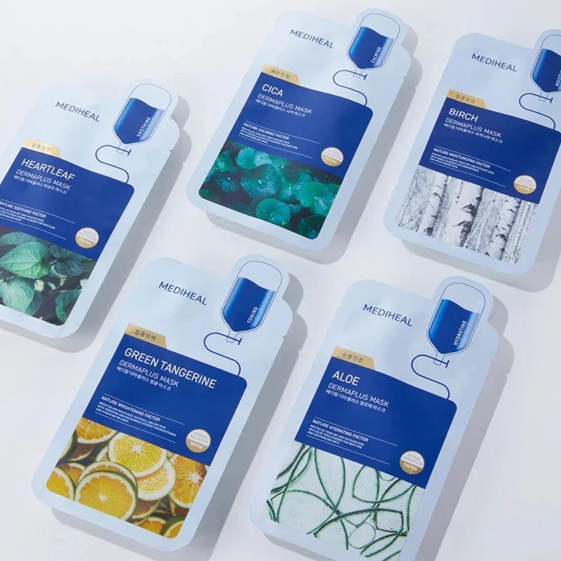 MEDIHEAL Dermaplus Heartleaf Mask lakštinė veido kaukė