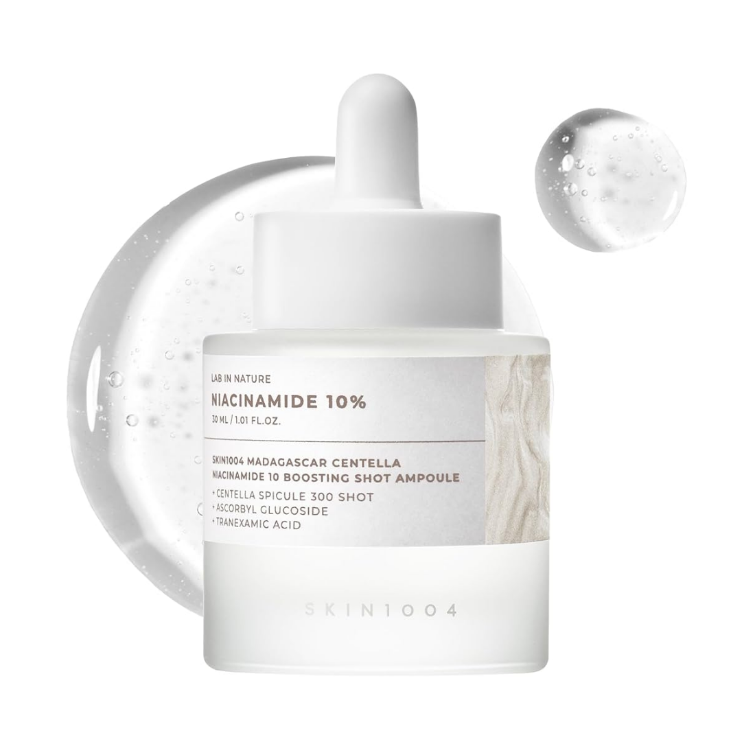SKIN1004 Lab in Nature Madagascar Centella Niacinamide 10 Boosting Shot Ampoule veido serumas