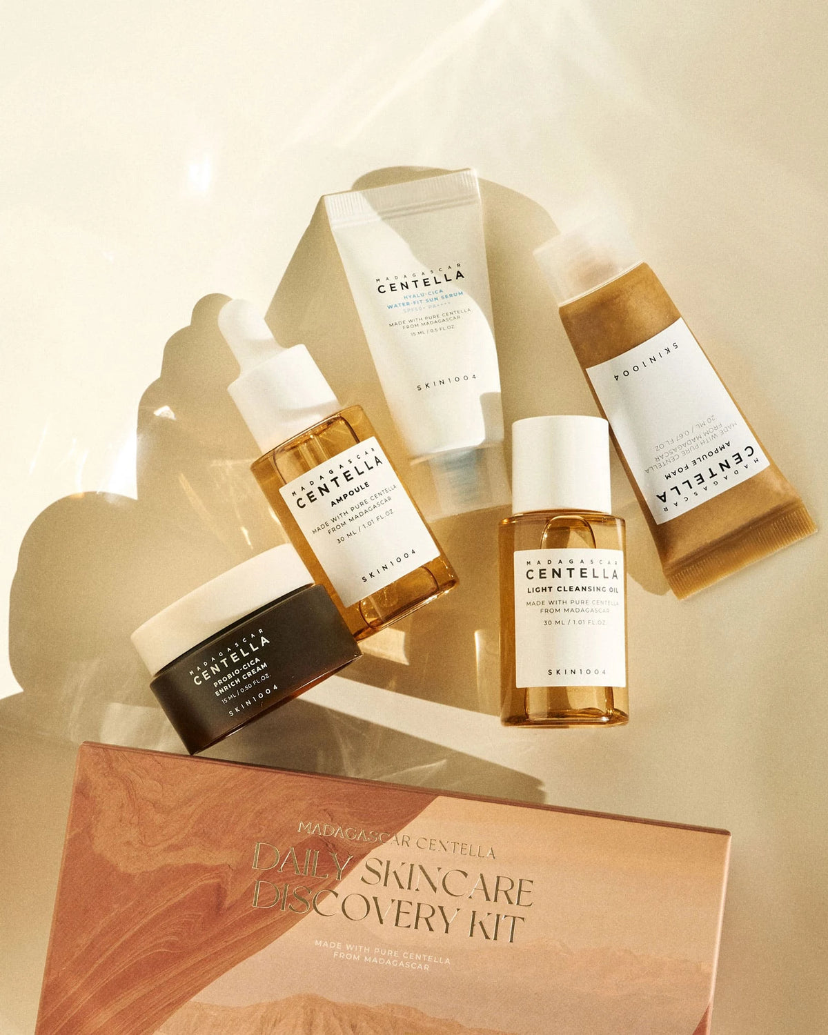 SKIN1004 Madagascar Centella Daily Skincare Discovery Kit kelioninio dydžio rinkinys