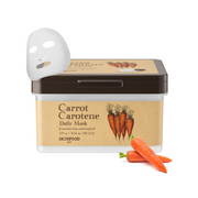 SKINFOOD Carrot Carotene Daily Mask 30 pcs lakštinės veido kaukės